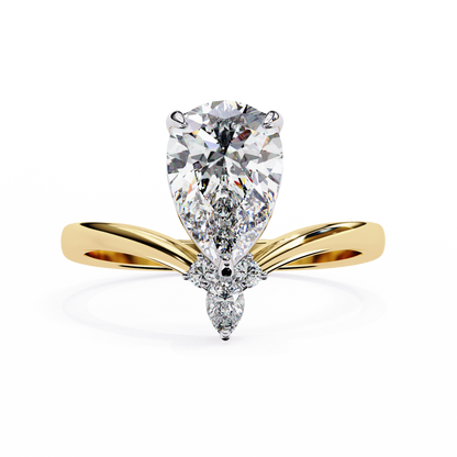 Dancing Duo Solitaire Engagement ring