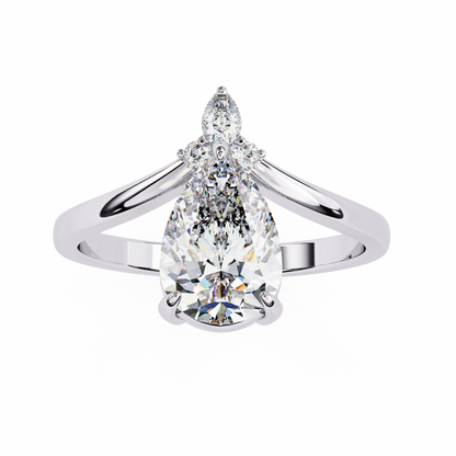 Dancing Duo Solitaire Engagement ring