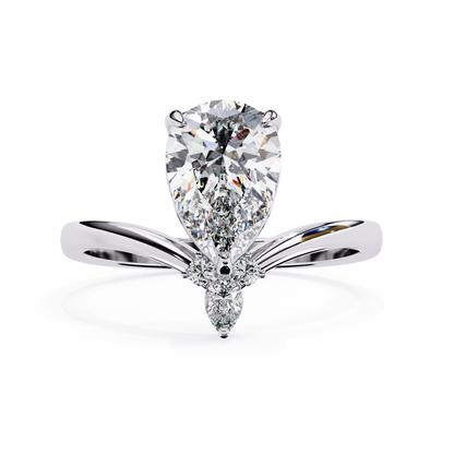 Dancing Duo Solitaire Engagement ring
