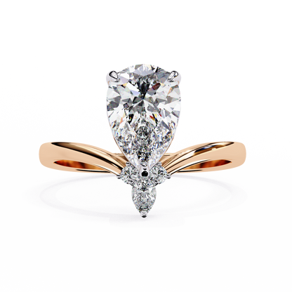 Dancing Duo Solitaire Engagement ring