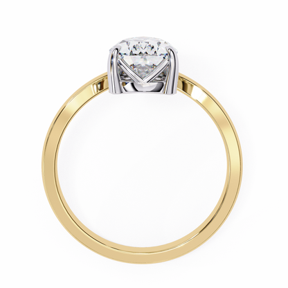 Dancing Duo Solitaire Engagement ring