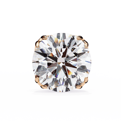 1.12 Carat Each Cushion Square Solitaire Earrings