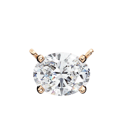 1.66 Carat Oval Solitaire Pendant