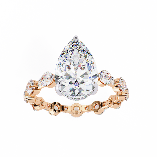 Stardrop Pear Shaped 3.06 Carat Solitaire Ring