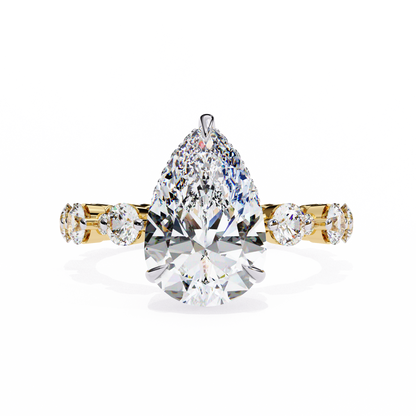 Stardrop Pear Shaped 3.06 Carat Solitaire Ring