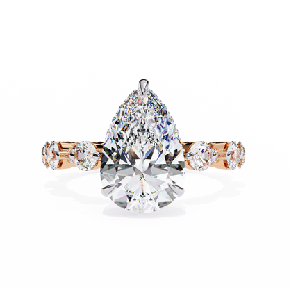 Stardrop Pear Shaped 3.06 Carat Solitaire Ring