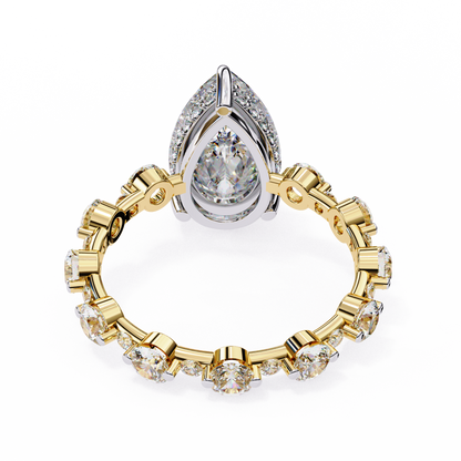 Stardrop Pear Shaped 3.06 Carat Solitaire Ring