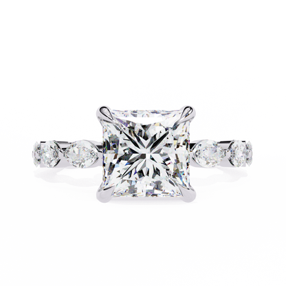 Grande Princess Cut 2.64 Carat Solitaire Ring