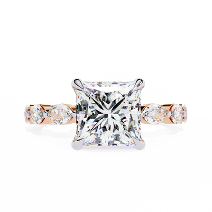 Grande Princess Cut 2.64 Carat Solitaire Ring