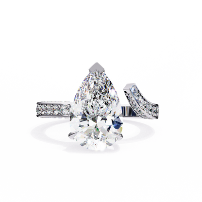 Timeless Pear Solitaire 3.07 Carat Ring