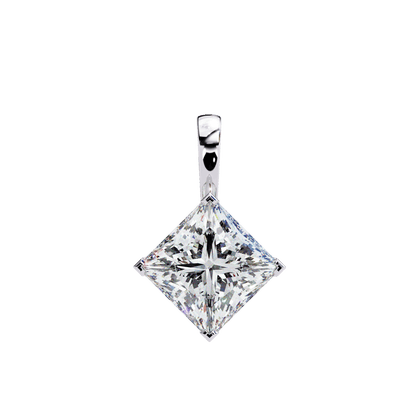 2.87 Carat Princess Solitaire Pendant