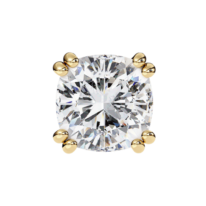 1.52 Carat Each Princess Solitaire Earrings