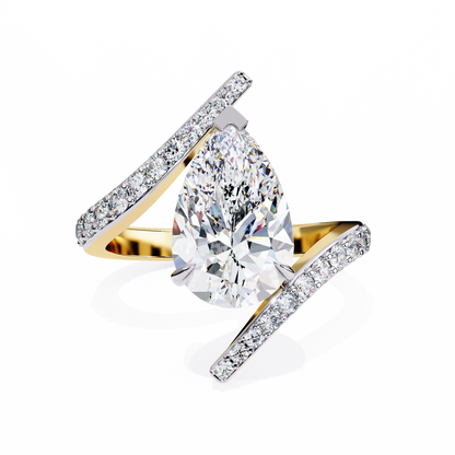 Drop of Grace 2.63 Carat Pear Solitaire Ring