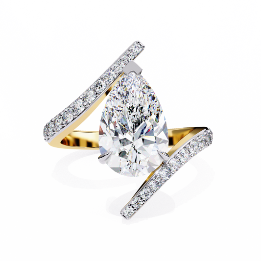 Drop of Grace 2.63 Carat Pear Solitaire Ring