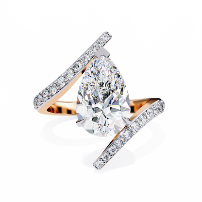 Drop of Grace 2.63 Carat Pear Solitaire Ring