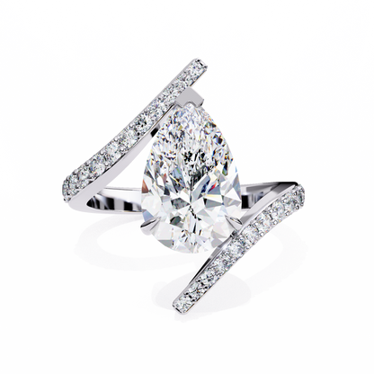 Drop of Grace 2.63 Carat Pear Solitaire Ring
