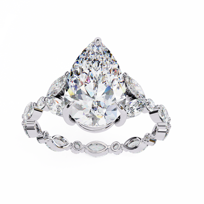 Glowdrop Pear Solitaire Engagement Ring