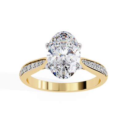 Heirloom Oval Wedding Solitaire Ring