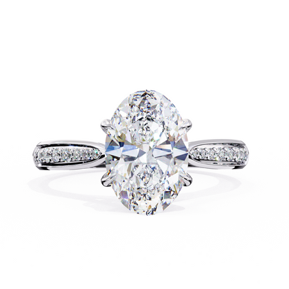 Heirloom Oval Wedding Solitaire Ring