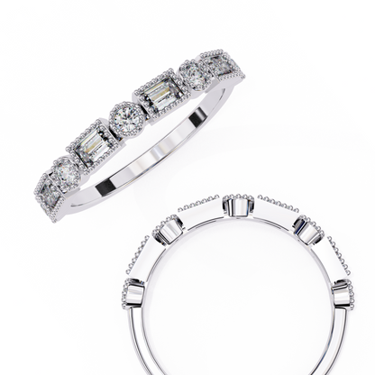 Diamond Flash Band Ring