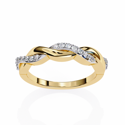 Braided Diamond Band Ring