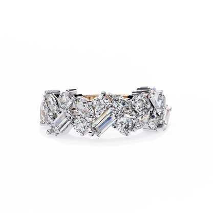Crest Diamond Band Ring