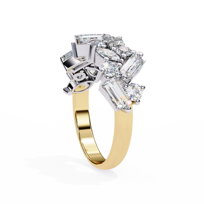 Crest Diamond Band Ring