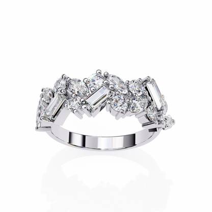 Crest Diamond Band Ring