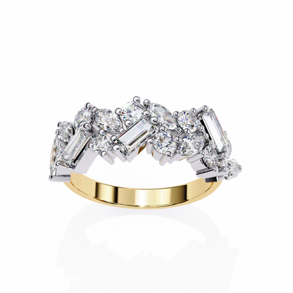 Crest Diamond Band Ring