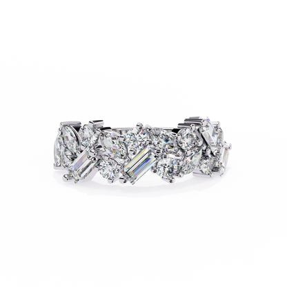 Crest Diamond Band Ring