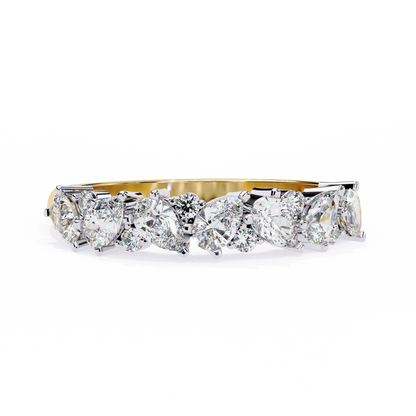 Asymmetric Diamonds  Band Ring