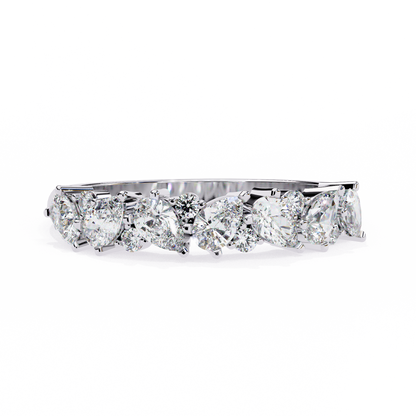 Asymmetric Diamonds  Band Ring