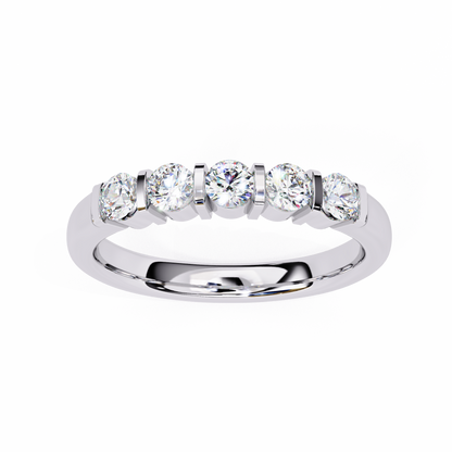 5 Studs 0.51 Carat Diamond Ring