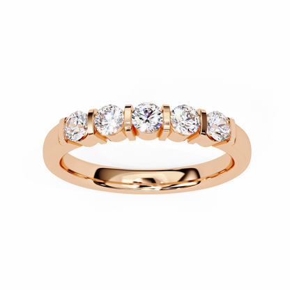 5 Studs 0.51 Carat Diamond Ring