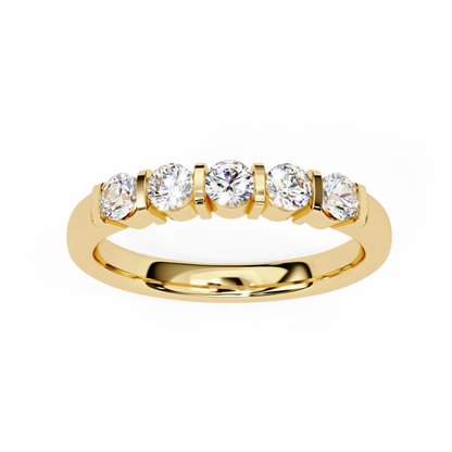 5 Studs 0.51 Carat Diamond Ring