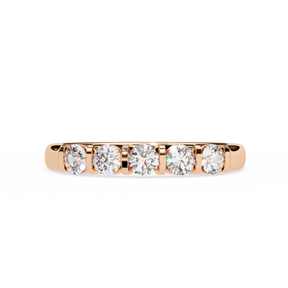 5 Studs 0.51 Carat Diamond Ring