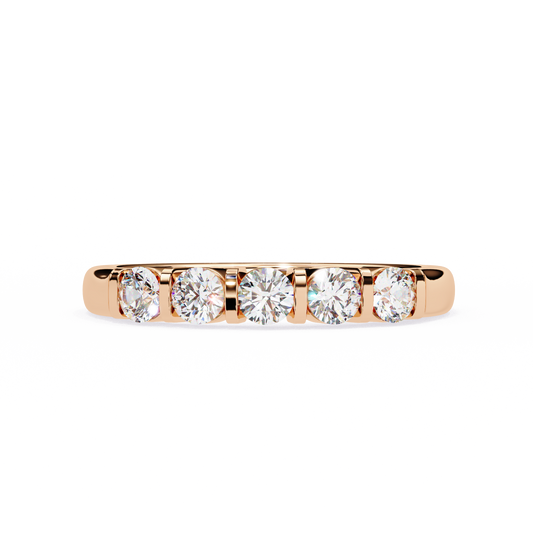 5 Studs 0.51 Carat Diamond Ring