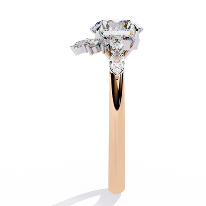 Sun Kissed 3.31 Carat Round Solitaire Engagement Ring