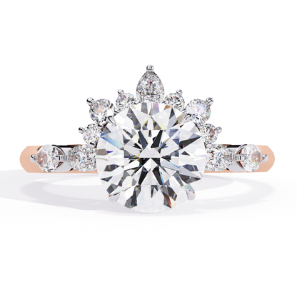 Sun Kissed 3.31 Carat Round Solitaire Engagement Ring