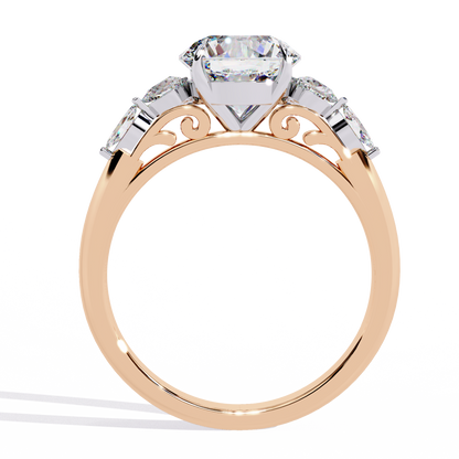 Sun Kissed 3.31 Carat Round Solitaire Engagement Ring