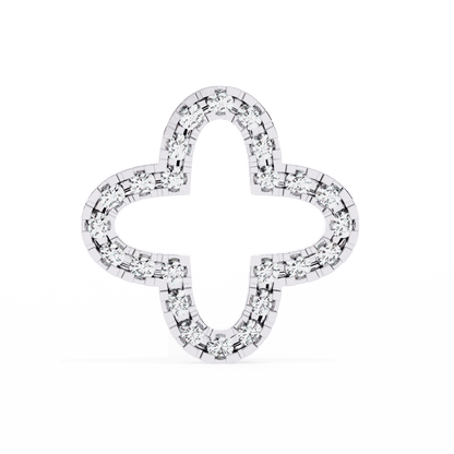 Star Shaped Round Diamonds Earrings
