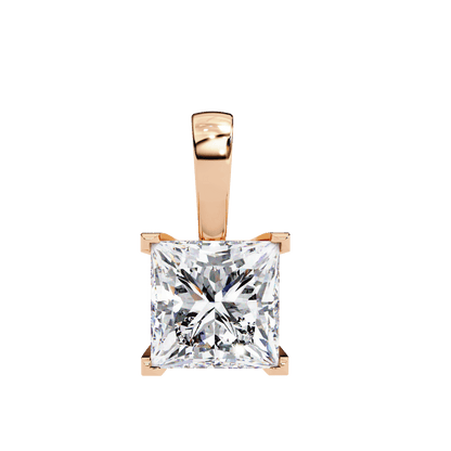 2.62 Carat Princess Large Solitaire Pendant