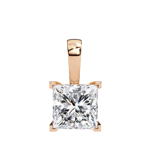 2.62 Carat Princess Large Solitaire Pendant