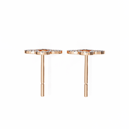 Star Shaped Round Diamonds Earrings