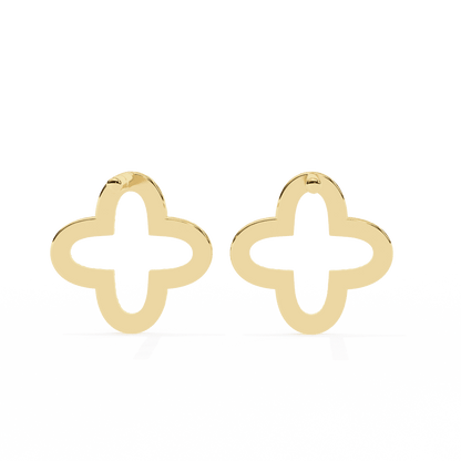 Star Shaped Round Diamonds Earrings