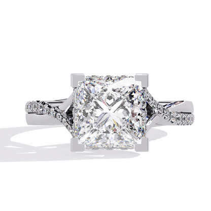 Royale Princess Cut 2.42 Carat Engagement Ring