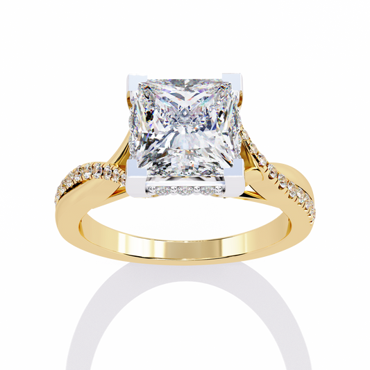 Royale Princess Cut 2.42 Carat Engagement Ring