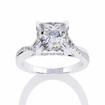 Royale Princess Cut 2.42 Carat Engagement Ring