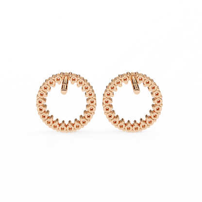 Round Shaped Round Diamonds Earrings