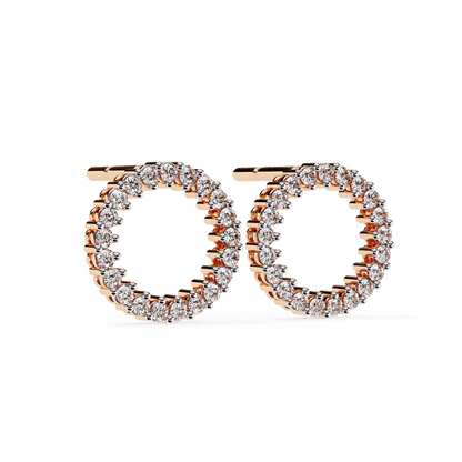 Round Shaped Round Diamonds Earrings